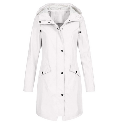 Damen klassische winddichte Regenjacke in zeitlosem Design für Wind und Regen