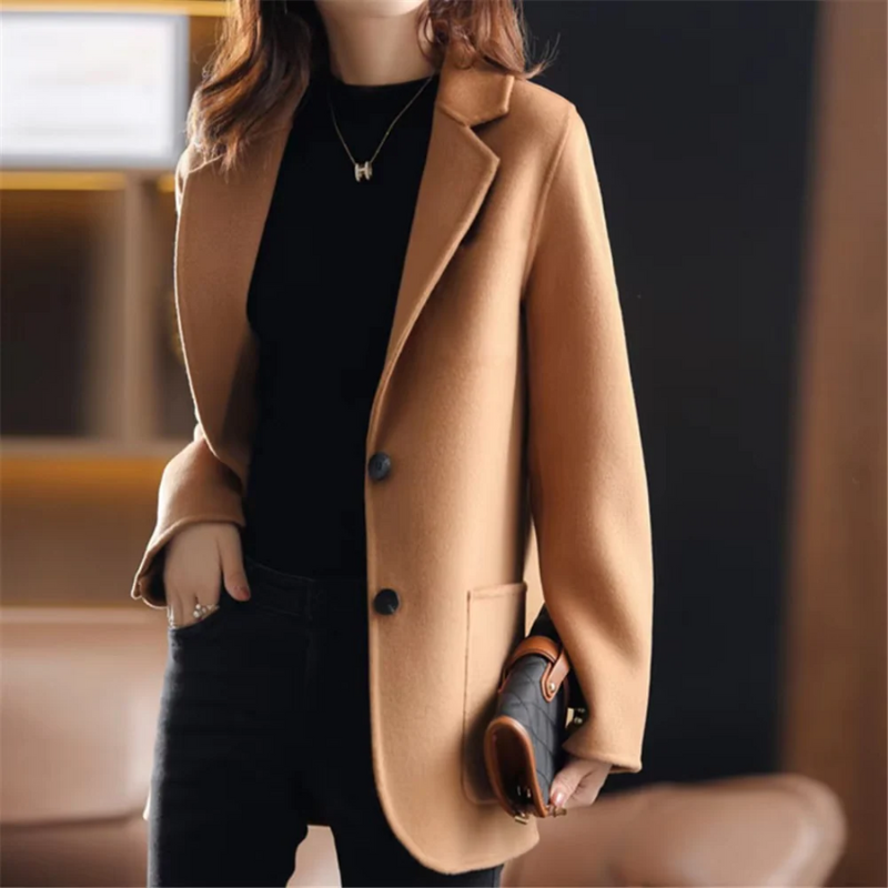 Damen klassischer Blazermantel in elegantem Design für kühle Tage