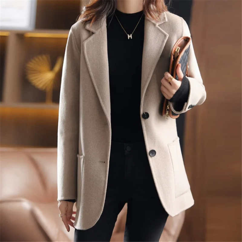 Damen klassischer Blazermantel in elegantem Design für kühle Tage