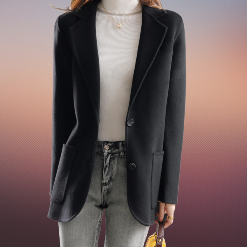 Damen klassischer Blazermantel in elegantem Design für kühle Tage