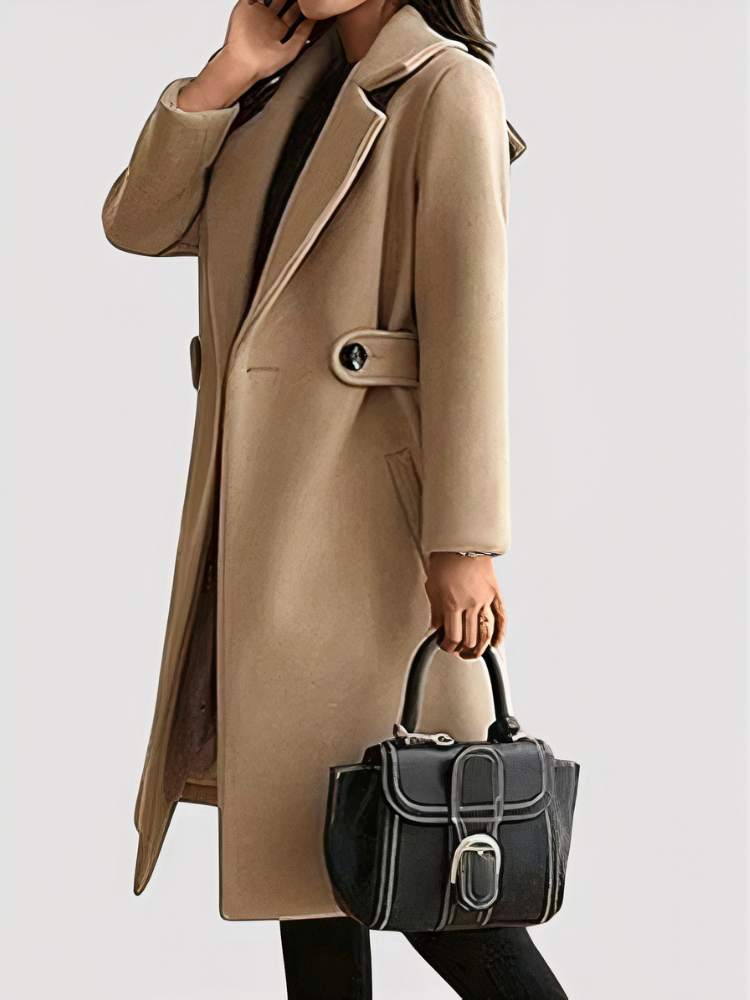 Damen klassischer eleganter Mantel, zeitlos und stilvoll für Alltag und besondere Anlässe