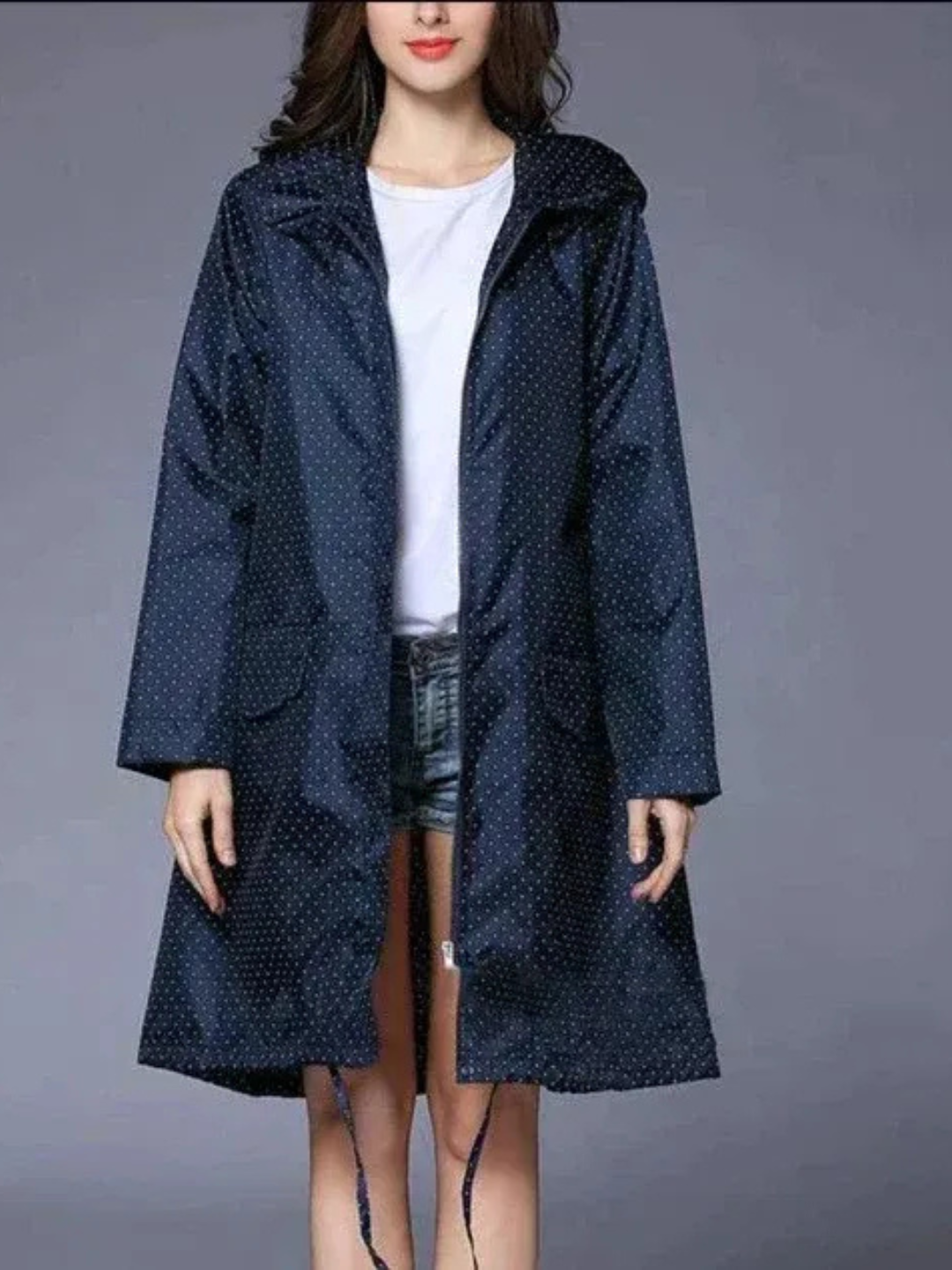 Damen klassischer Outdoor-Regenmantel mit Kapuze für zuverlässigen Schutz bei Regen