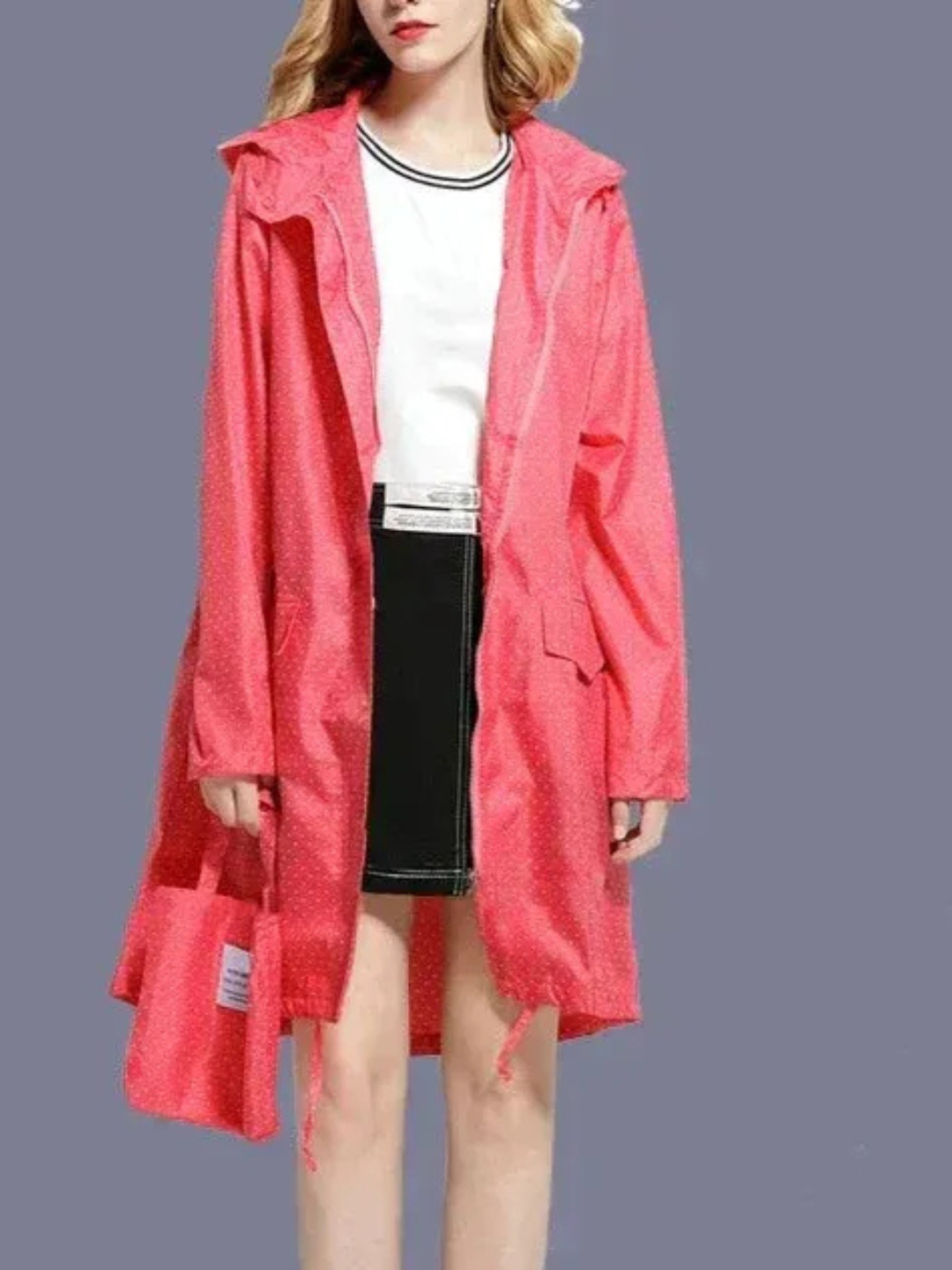 Damen klassischer Outdoor-Regenmantel mit Kapuze für zuverlässigen Schutz bei Regen