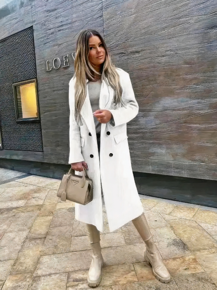 Damen klassischer winddichter Trenchcoat in elegantem Design