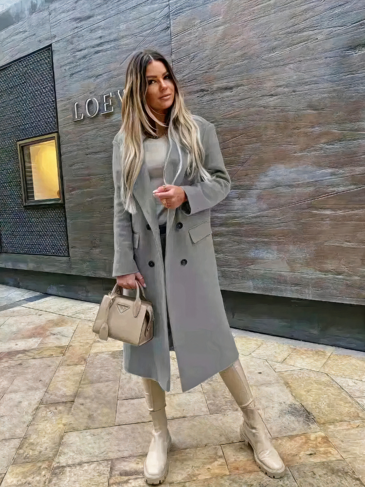Damen klassischer winddichter Trenchcoat in elegantem Design