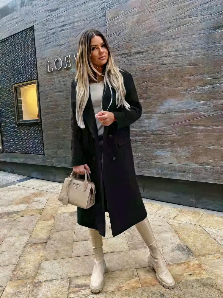 Damen klassischer winddichter Trenchcoat in elegantem Design