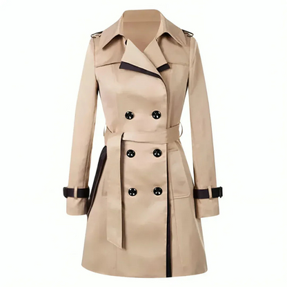 Damen klassischer Winter-Trenchcoat in elegantem Design