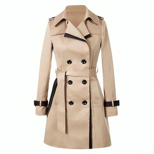 Damen klassischer Winter-Trenchcoat in elegantem Design
