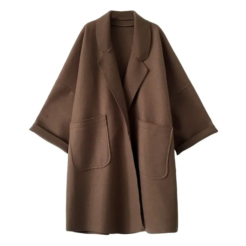 Damen klassischer Winter-Trenchcoat in elegantem Design