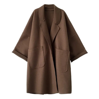 Damen klassischer Winter-Trenchcoat in elegantem Design