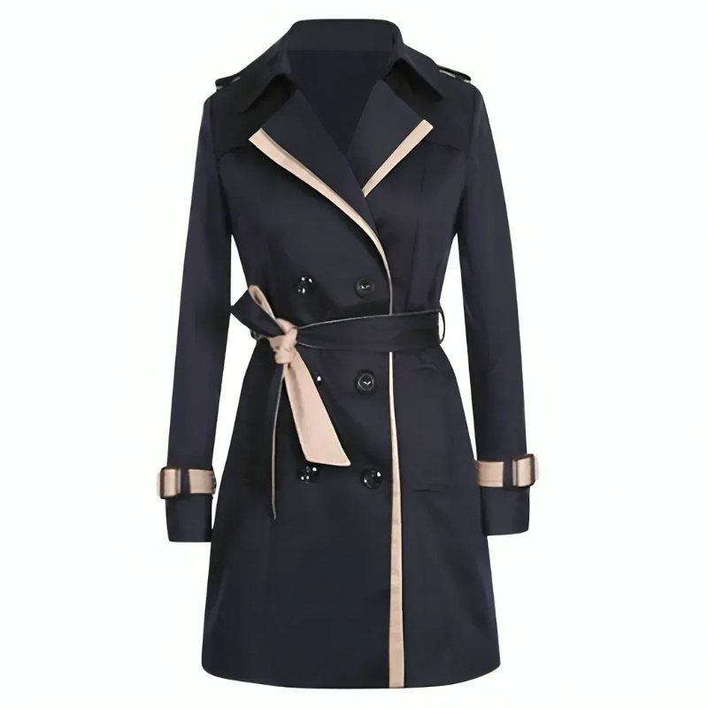 Damen klassischer Winter-Trenchcoat in elegantem Design