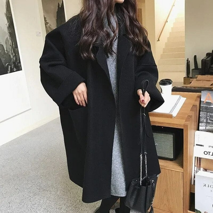 Damen klassischer Winter-Trenchcoat in elegantem Design