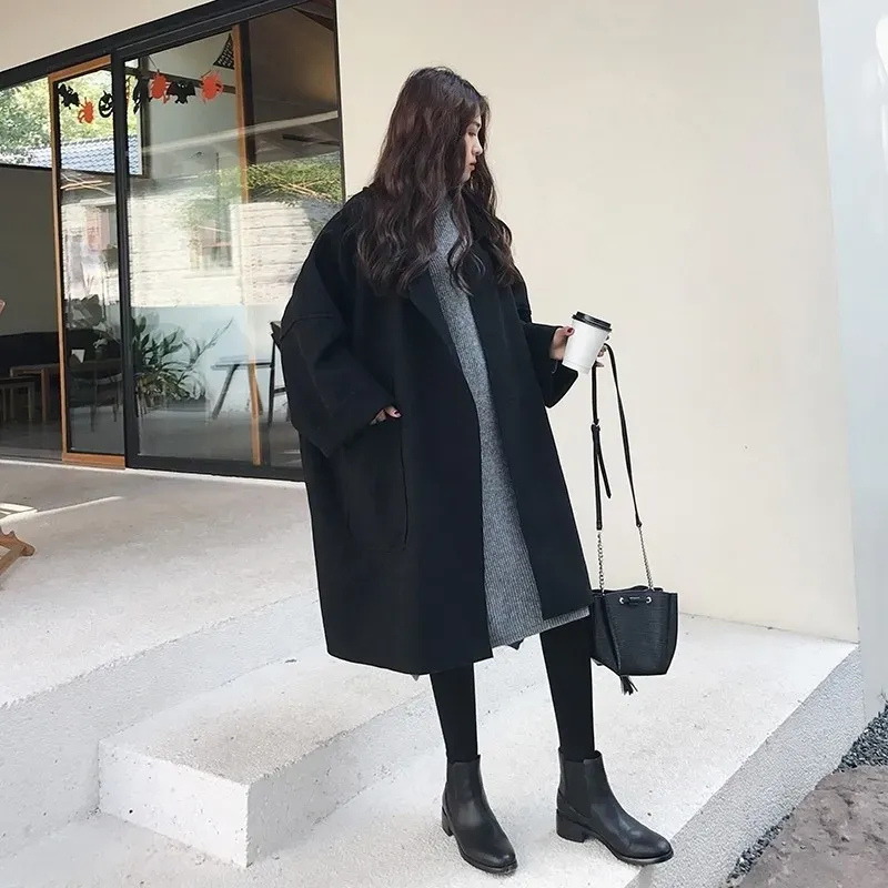 Damen klassischer Winter-Trenchcoat in elegantem Design