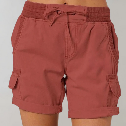 Damen lässige Cargo-Shorts mit praktischen Taschen und bequemer Passform