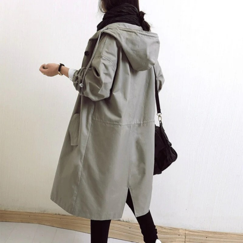 Damen lässiger wasserabweisender Trenchcoat in wasserdichtem Design