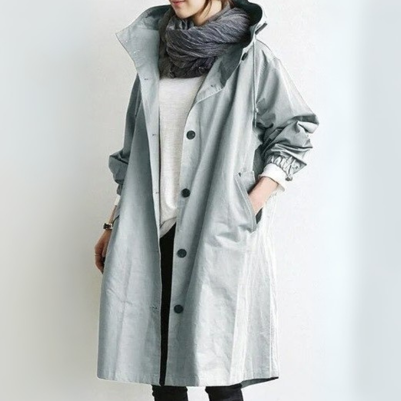 Damen lässiger wasserabweisender Trenchcoat in wasserdichtem Design
