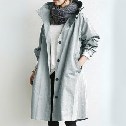Damen lässiger wasserabweisender Trenchcoat in wasserdichtem Design