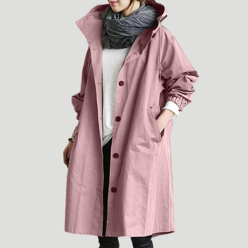 Damen lässiger wasserabweisender Trenchcoat in wasserdichtem Design