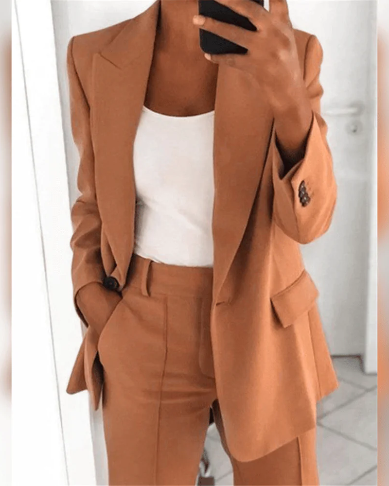 Damen lässiges modernes Anzug-Set für elegante und vielseitige Looks