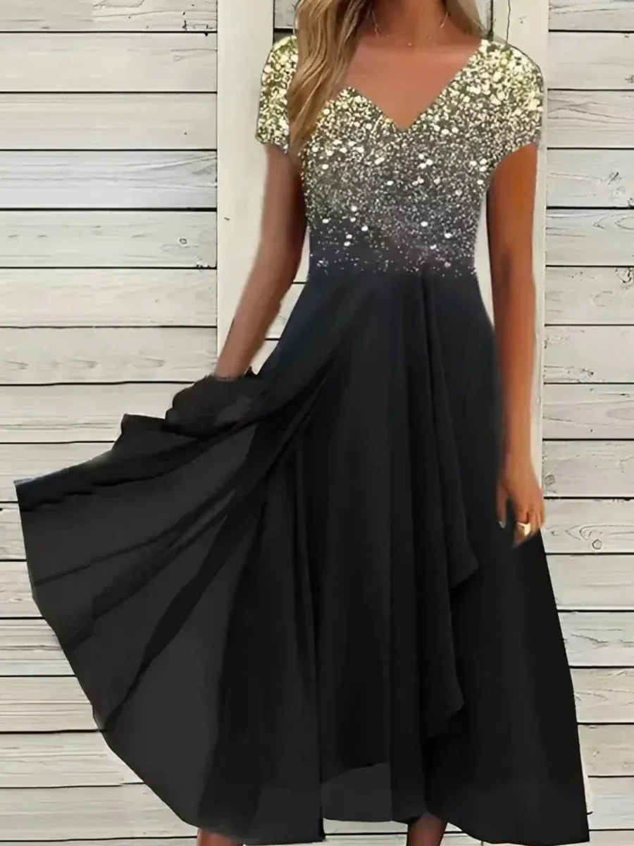 Damen lässiges Vintage-Blumenkleid mit floralem Muster für stilvolle Freizeit-Looks