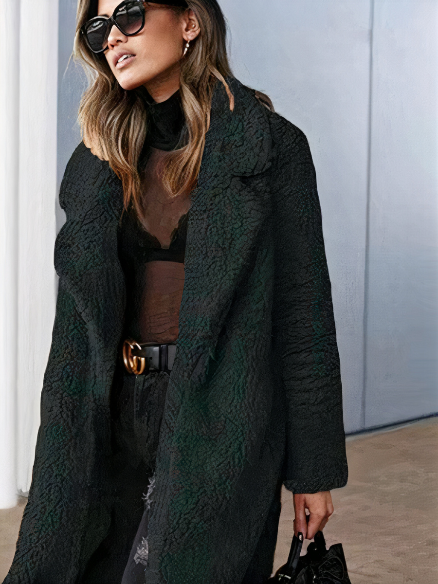 Damen langer und warmer eleganter Mantel für Wintertage