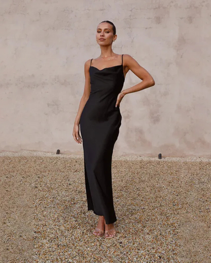  Damen langes elegantes Kleid für Hochzeitsgäste – stilvoll und bequem für feierliche Anlässe.