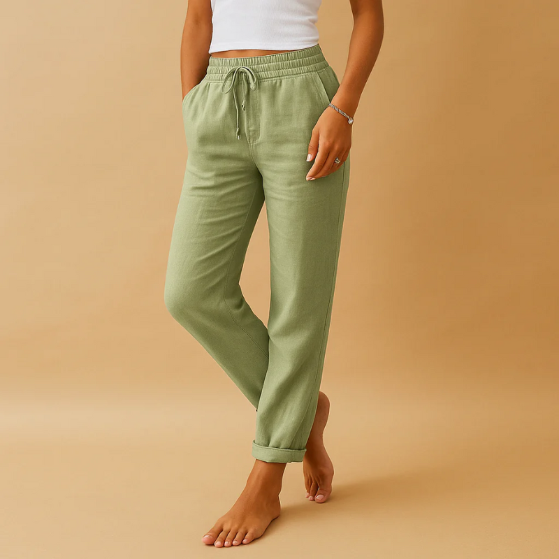 Damen leichte Sommerhosen mit lockerer Passform und modernem Design für warme Tage.