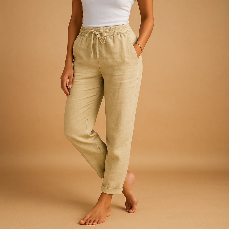 Damen leichte Sommerhosen mit lockerer Passform und modernem Design für warme Tage.