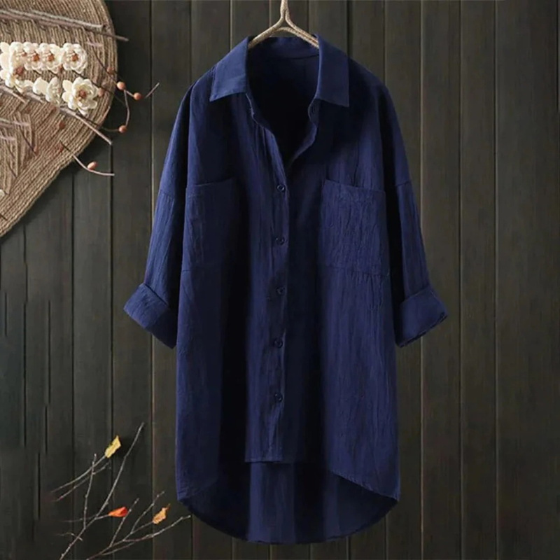 Damen lockeres Hemd mit Knopfleiste für vielseitige und moderne Outfits