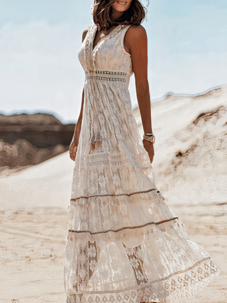 Damen luftiges Boho-Strandkleid für sommerliche, entspannte Outfits mit Stil