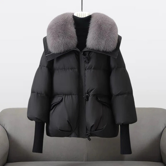 Damen luxuriöse Daunenjacke in elegantem Design für den Winter