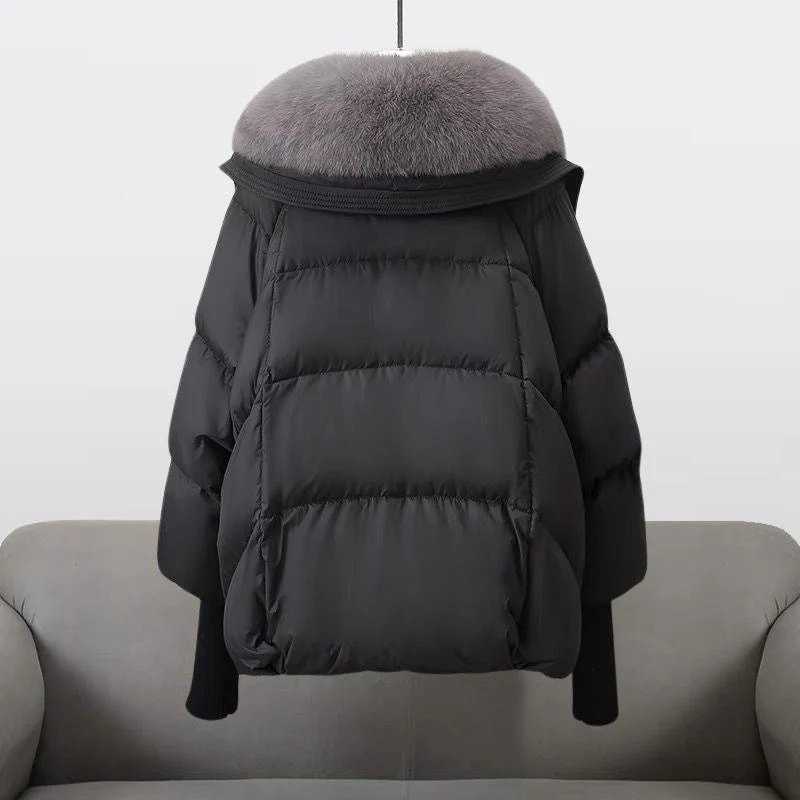 Damen luxuriöse Daunenjacke in elegantem Design für den Winter