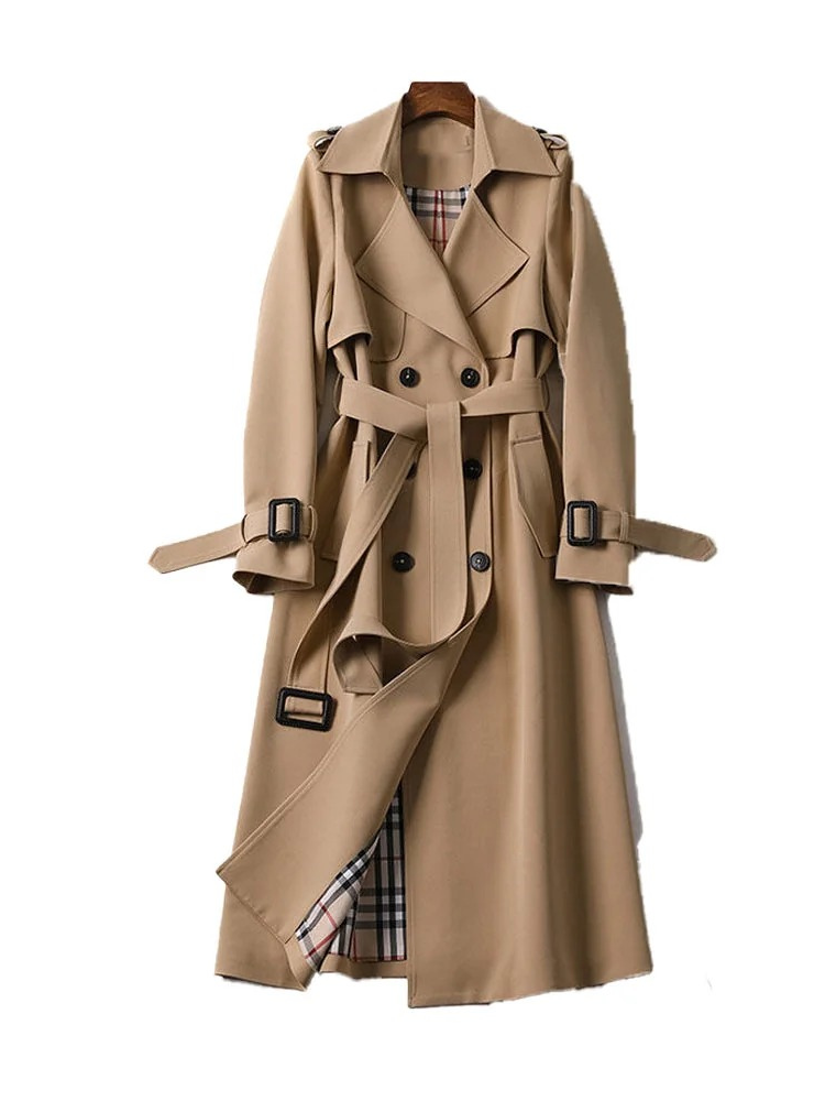 Damen klassischer Trenchcoat in elegantem Herbstdesign