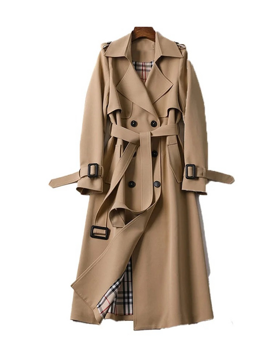 Damen klassischer Trenchcoat in elegantem Herbstdesign