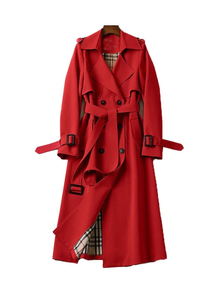 Damen klassischer Trenchcoat in elegantem Herbstdesign