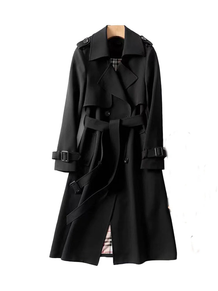Damen klassischer Trenchcoat in elegantem Herbstdesign