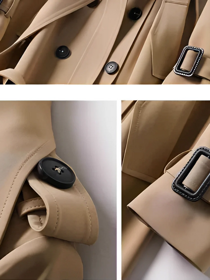 Damen klassischer Trenchcoat in elegantem Herbstdesign