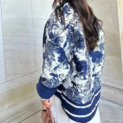 Damen moderne Jacke im japanischen Stil, bequem und stilvoll für Alltag und Freizeit