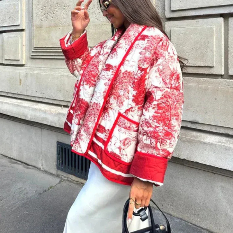 Damen moderne Jacke im japanischen Stil, bequem und stilvoll für Alltag und Freizeit