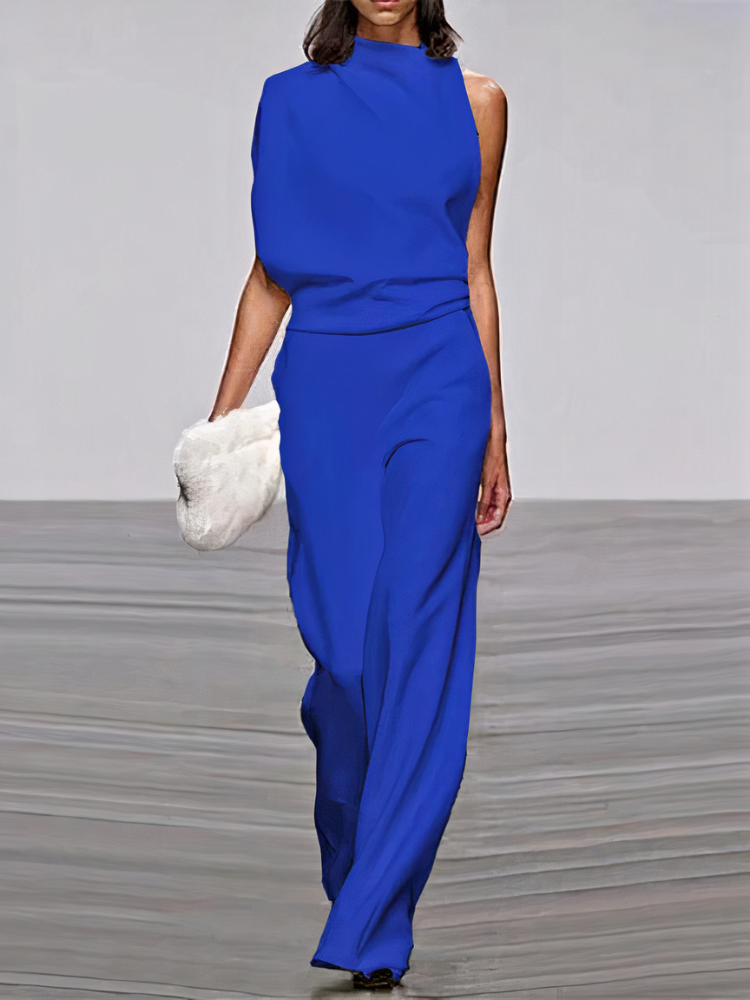 Moderner Damen-Jumpsuit mit weitem Bein und eleganter Silhouette für vielseitige Anlässe