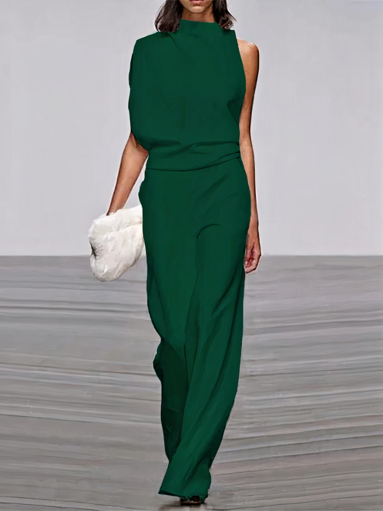 Moderner Damen-Jumpsuit mit weitem Bein und eleganter Silhouette für vielseitige Anlässe