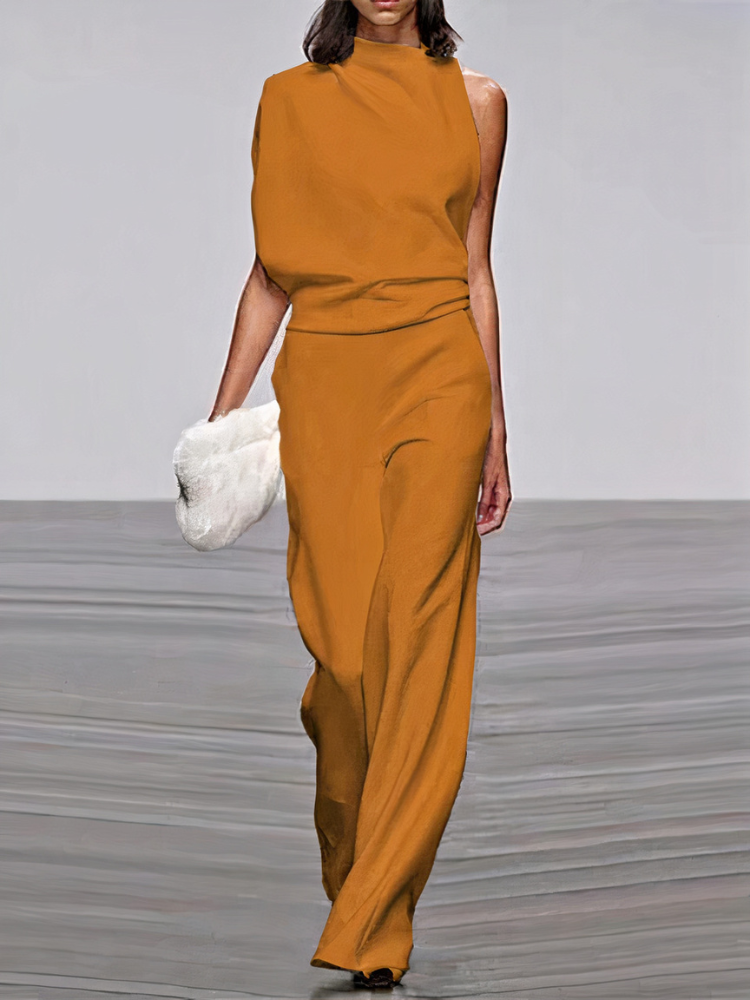 Moderner Damen-Jumpsuit mit weitem Bein und eleganter Silhouette für vielseitige Anlässe