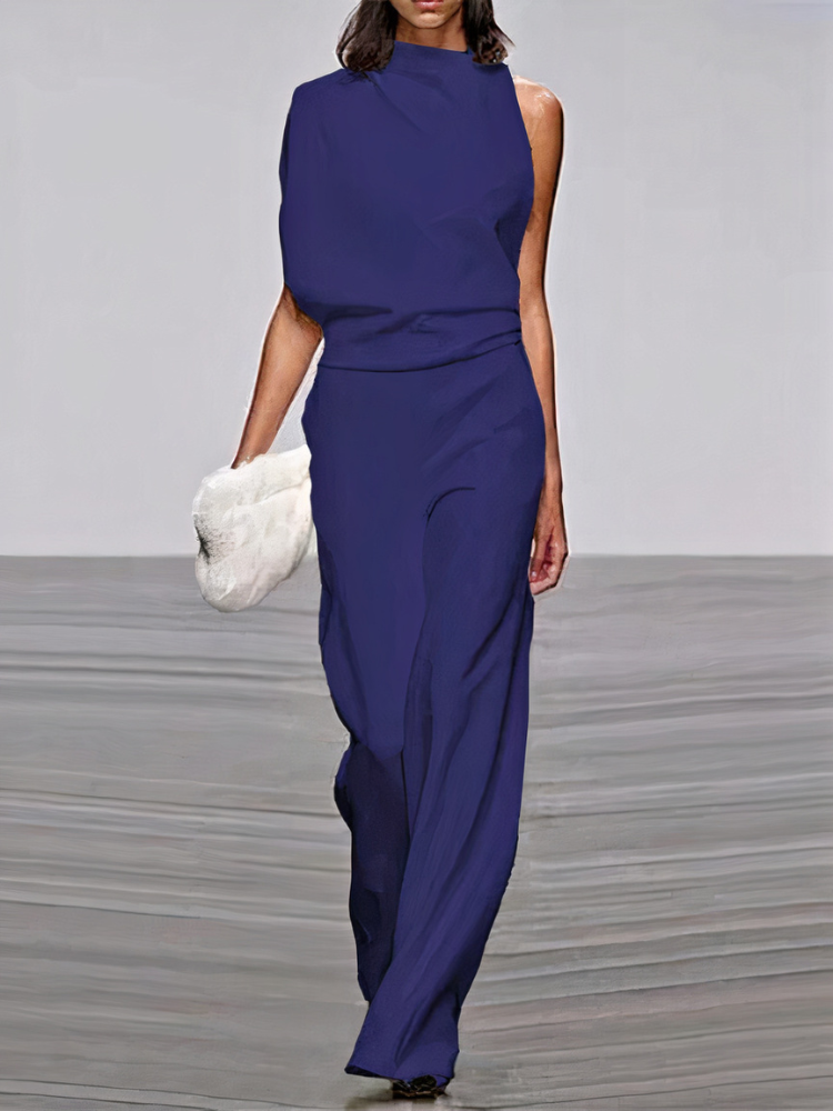 Moderner Damen-Jumpsuit mit weitem Bein und eleganter Silhouette für vielseitige Anlässe