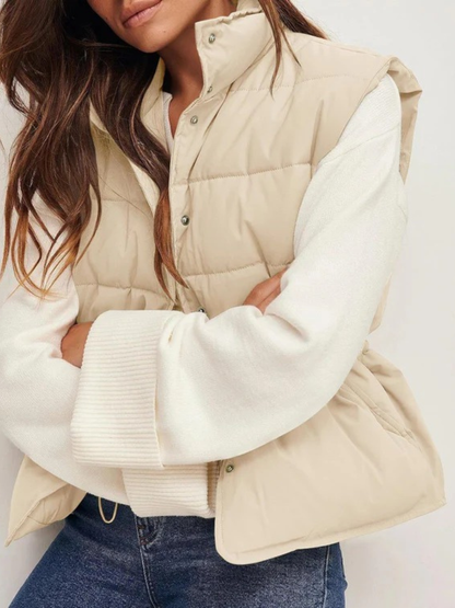 Damen modische ärmellose Weste für vielseitige und stylische Outfits.