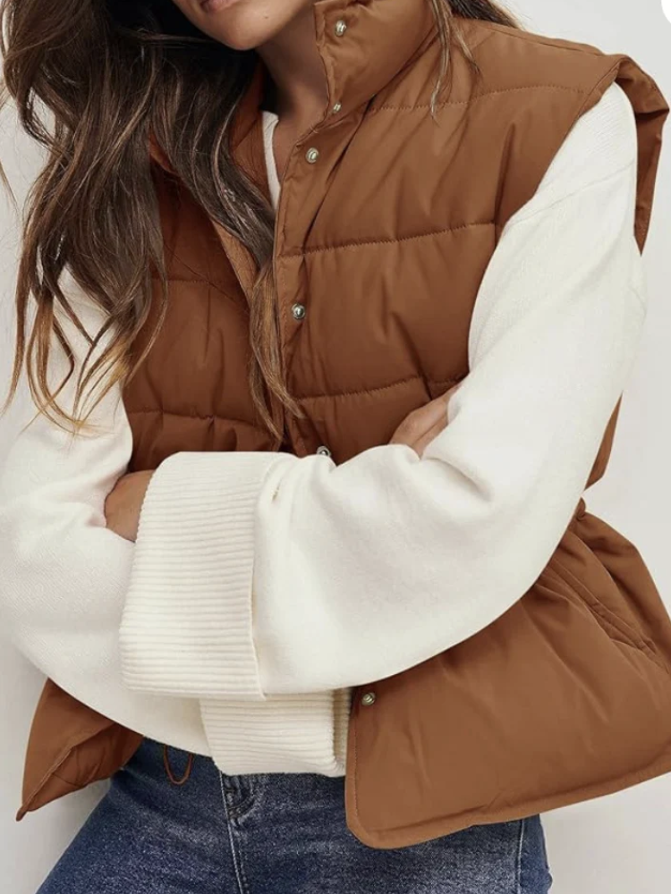 Damen modische ärmellose Weste für vielseitige und stylische Outfits.