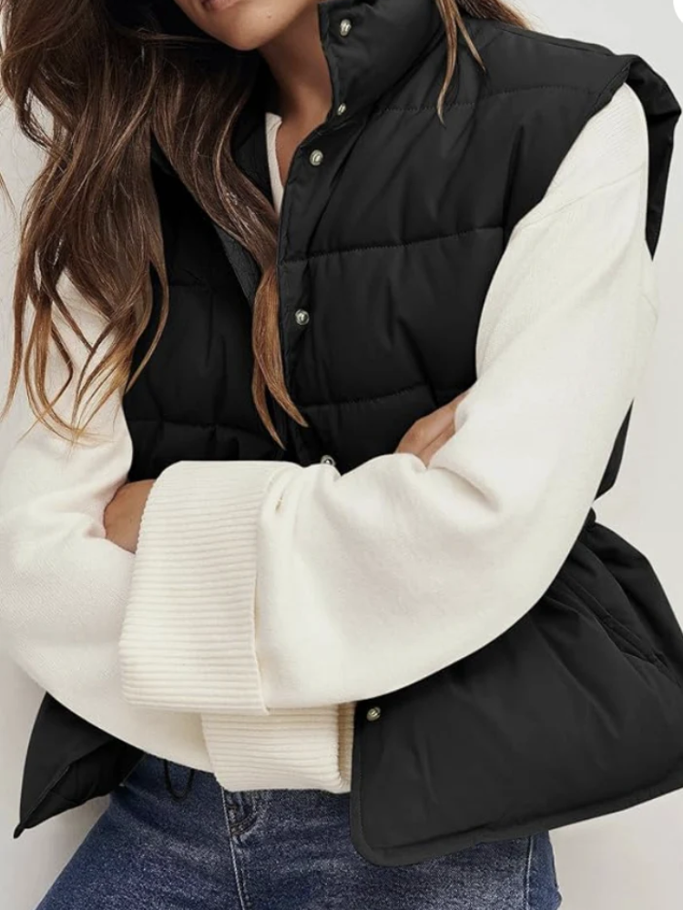 Damen modische ärmellose Weste für vielseitige und stylische Outfits.