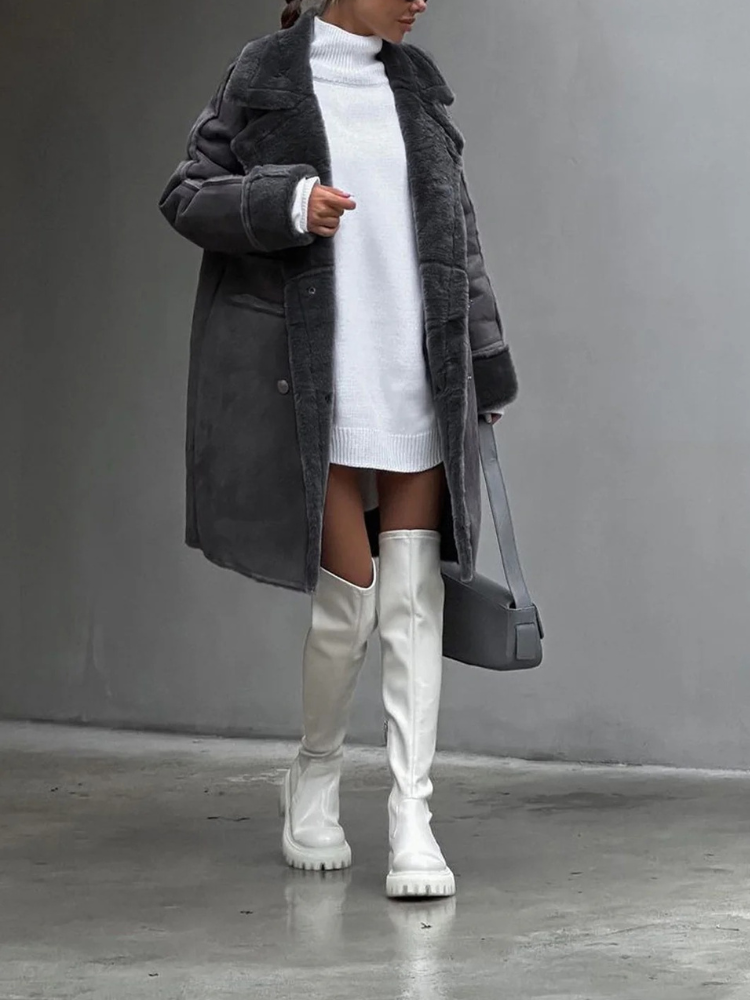 Damen modischer Wintermantel in elegantem Design