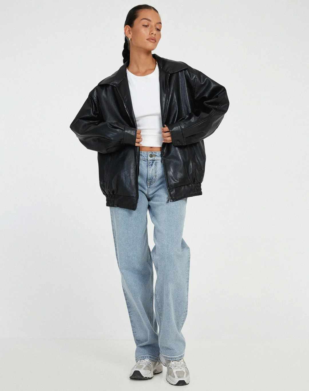 Damen oversized trendige Jacke mit modernem Schnitt und stilvollem Look
