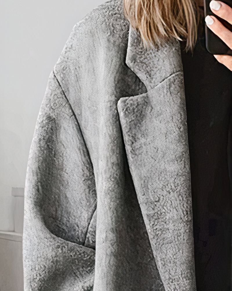 Damen oversized warmer Mantel in elegantem Design