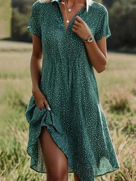  Damen schönes fließendes Midi Sommerkleid für elegante Sommerlooks









